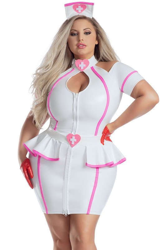 Plus Size Pink Nurse Halloween Costume