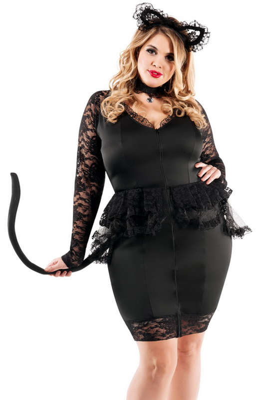 Plus Size Ms. Meow Cat Costume