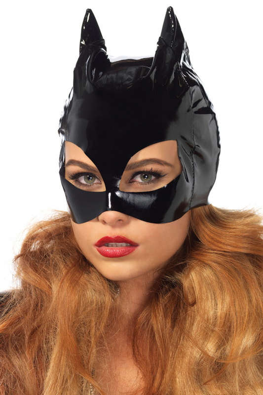 Vinyl Cat Mask Costume