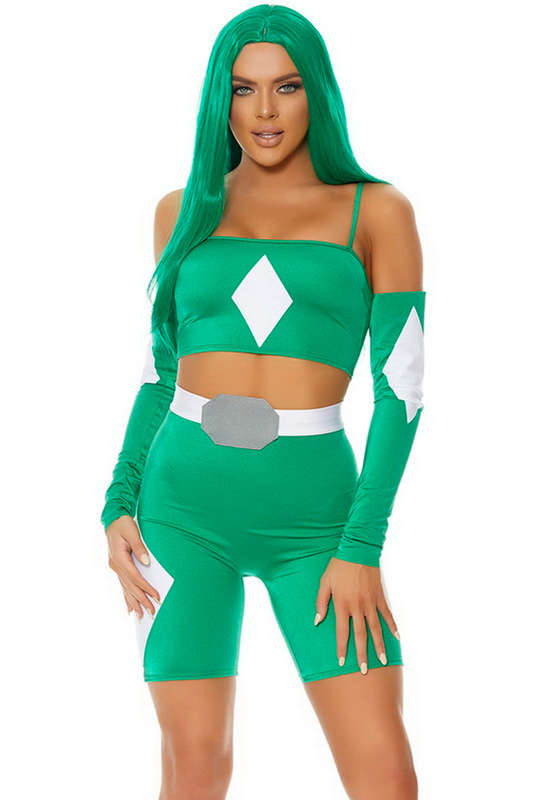 Green Level Up Power Costume