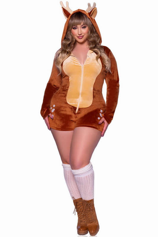 Plus Size Cute Fawn Romper Halloween Costume