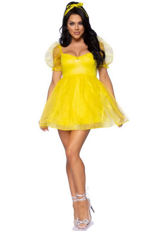 Yellow Babydoll Starter Costume Dress