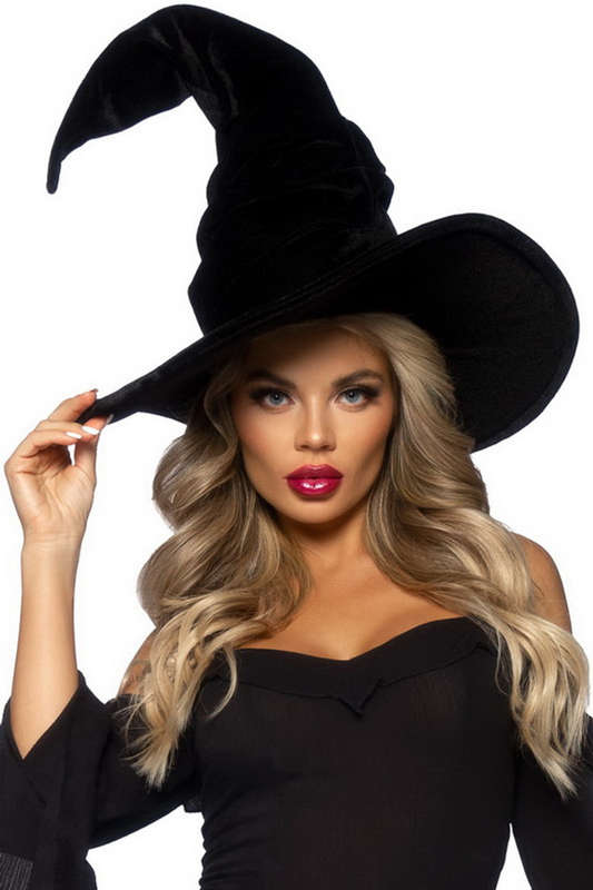 Black Ruched Witch Hat