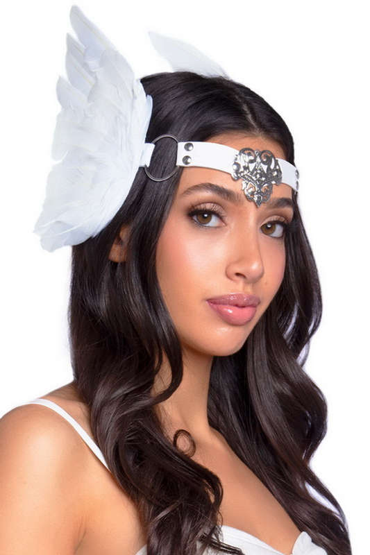 White Feather Headband