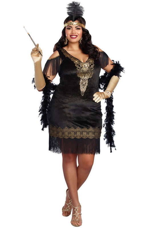 Plus Size Swanky Flapper Costume