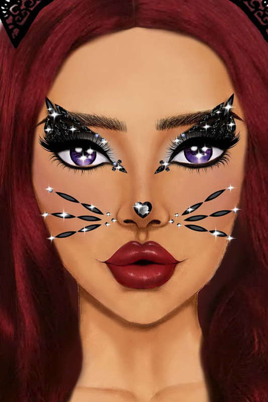 Animal Adhesive Face Jewel Stickers