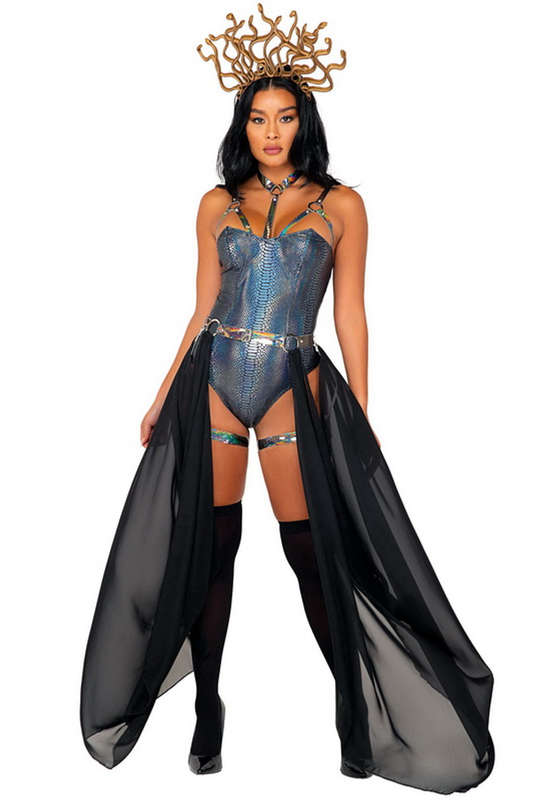 Sensual Serpent Medusa Queen Halloween Costume
