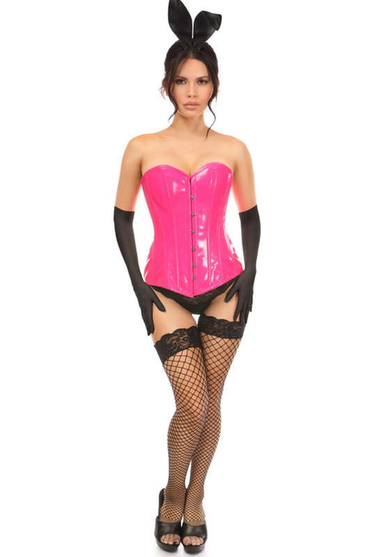 Pink Patent Bunny Corset Halloween Costume