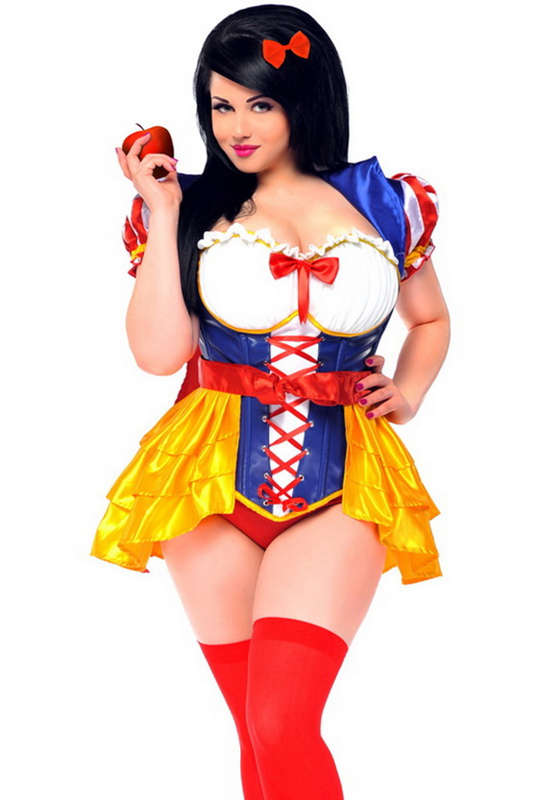 Plus Size Poisoned Apple Halloween Corset Costume