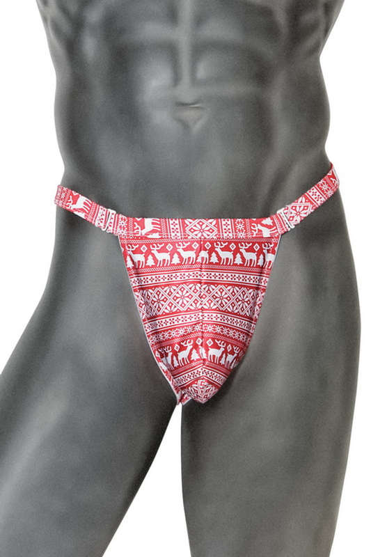 Men's Festive Print Thong