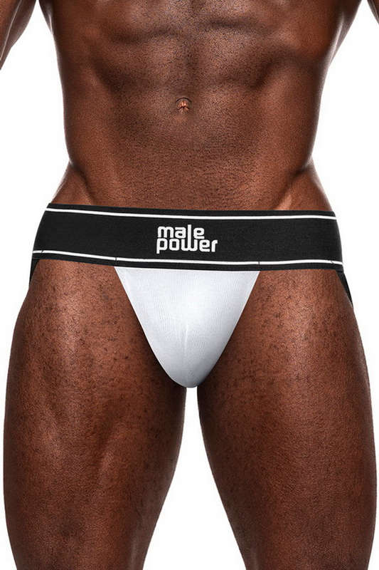 Men's White Modal Rib Jock