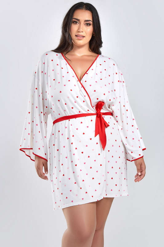 Plus Size Young Love Short Robe