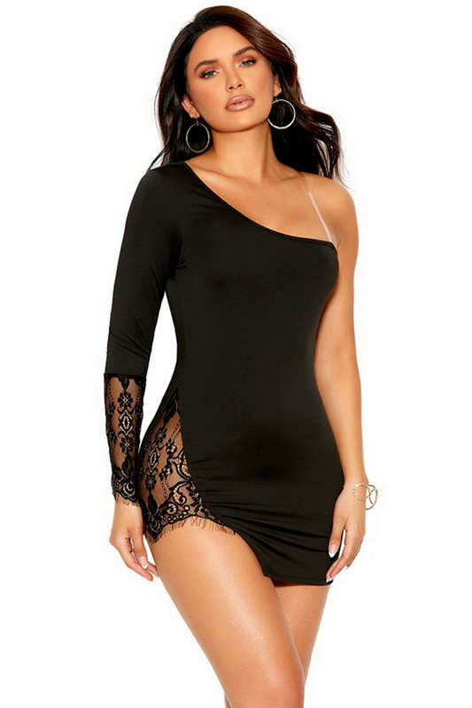 Little Black One shoulder Dress
