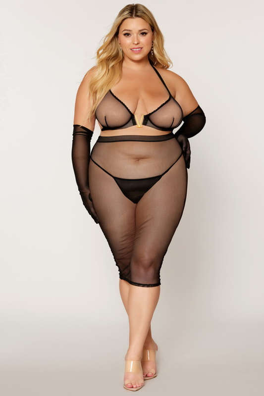 Plus Size Verified Seductress Bralette & Skirt