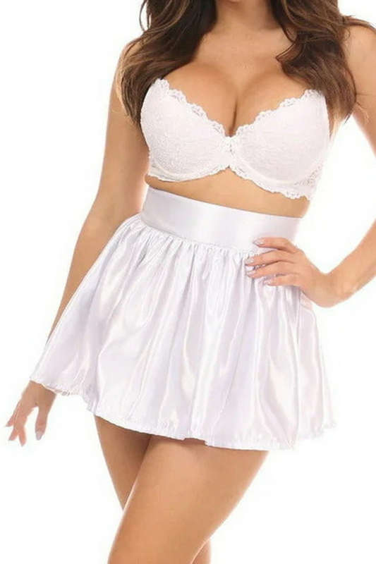 White Satin Skirt