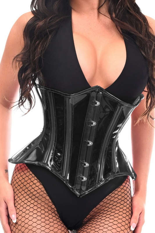 Plus Size Lavish Black Clear Curvy Underbust Waist Cincher