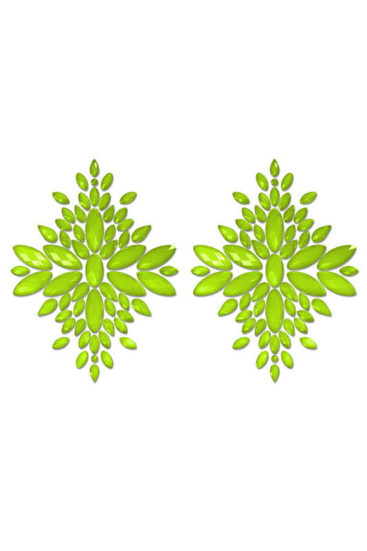 Green Glow In The Dark Crystal Pasties