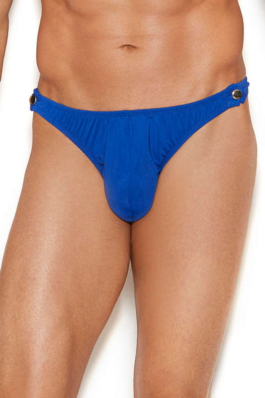 Men's Royal Blue Snap Closure Thong
