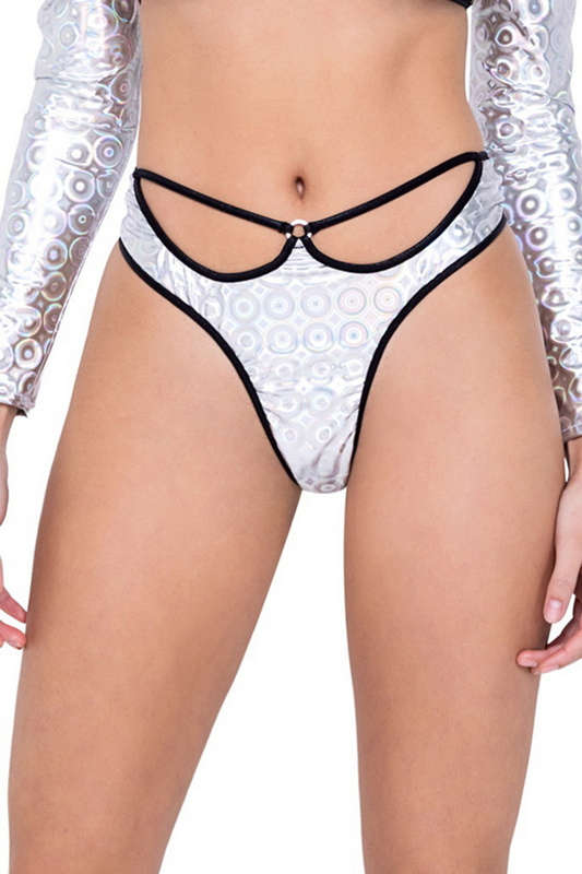 In a Trance Silver Key Hole Thong Bottoms