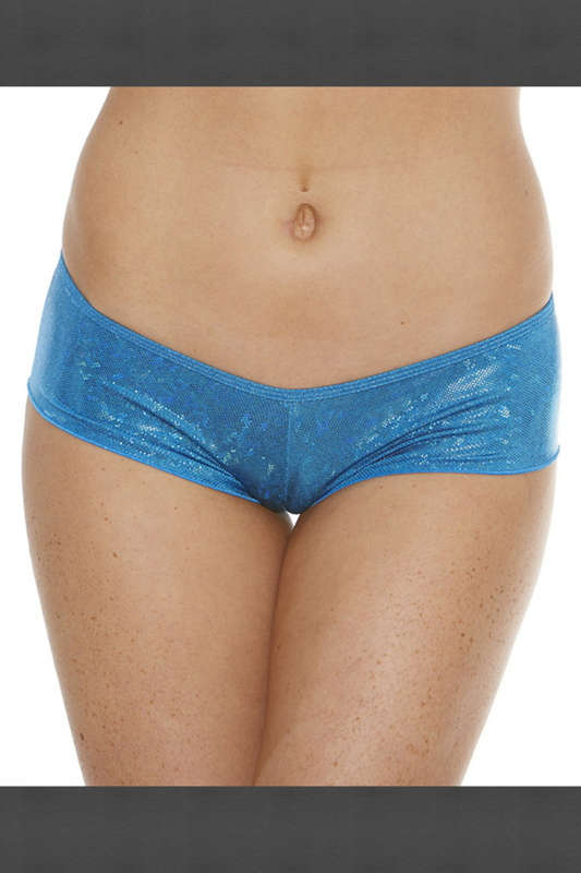 Blue Mini Sequined Micro Short