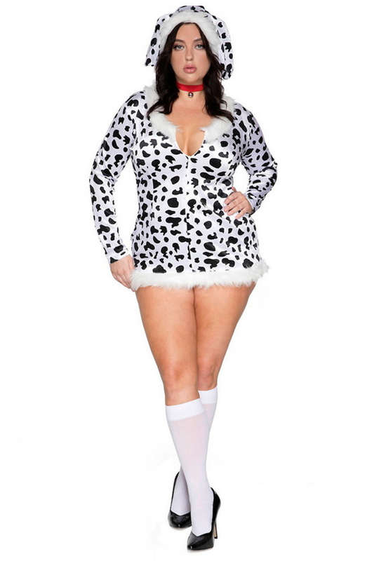 Plus Size Doggy Dalmatian Halloween Costume Dress