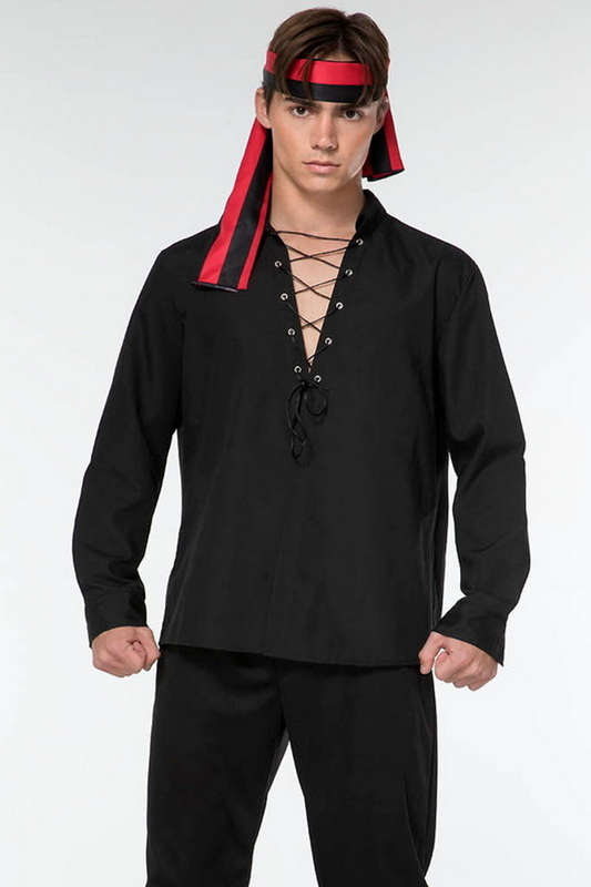 Men's Black First Mate Pirate Halloween Costume