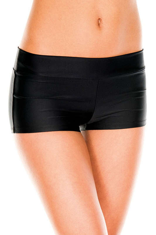 Black Stretch Booty Shorts