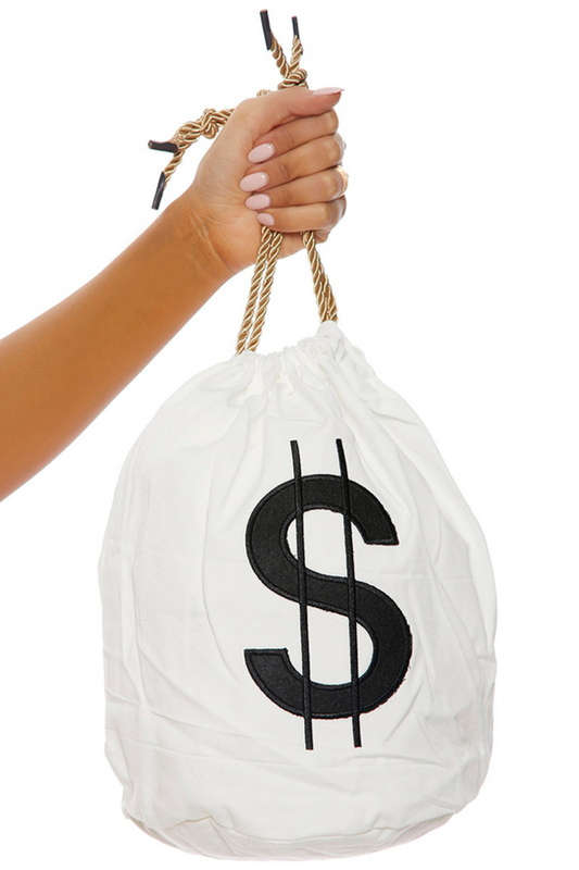 Beige All About The Money Costume Handbag