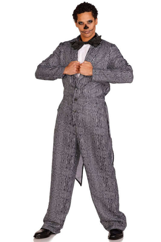Men's Pinstriped Tux Jumpsuit Halloween Costume