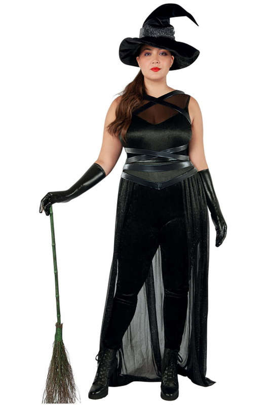 Plus Size Raven Witch Halloween Costume