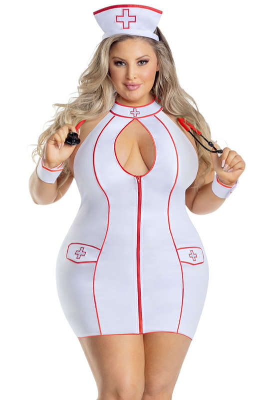 Plus Size Pleasure Inducing Nurse Halloween Costume