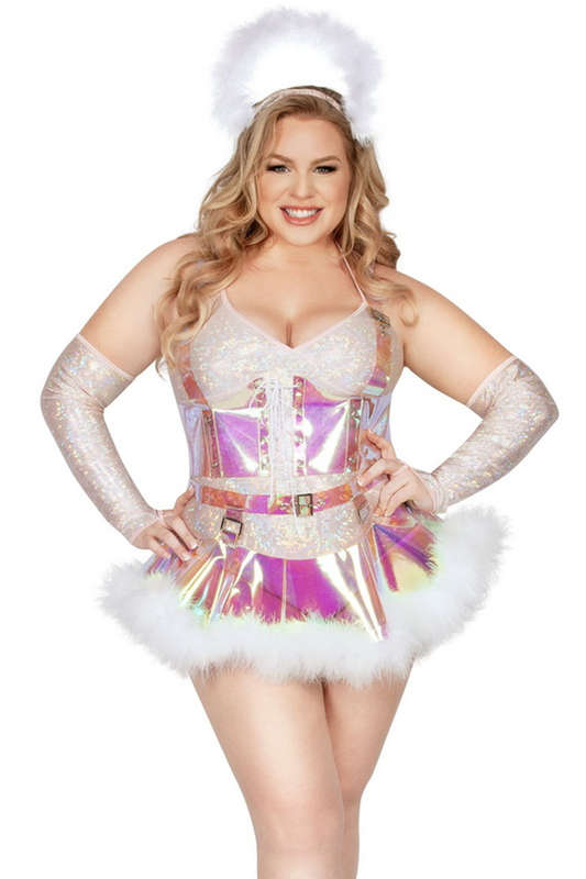 Plus Size Rave Angel Halloween Costume