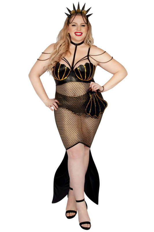 Plus Size Dark Mermaid Halloween Costume