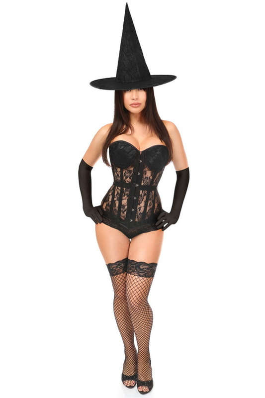 Lavish Black Witchcraft Corset Halloween Costume