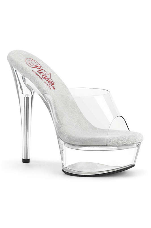 Clear 6" Heel & Platform Slide