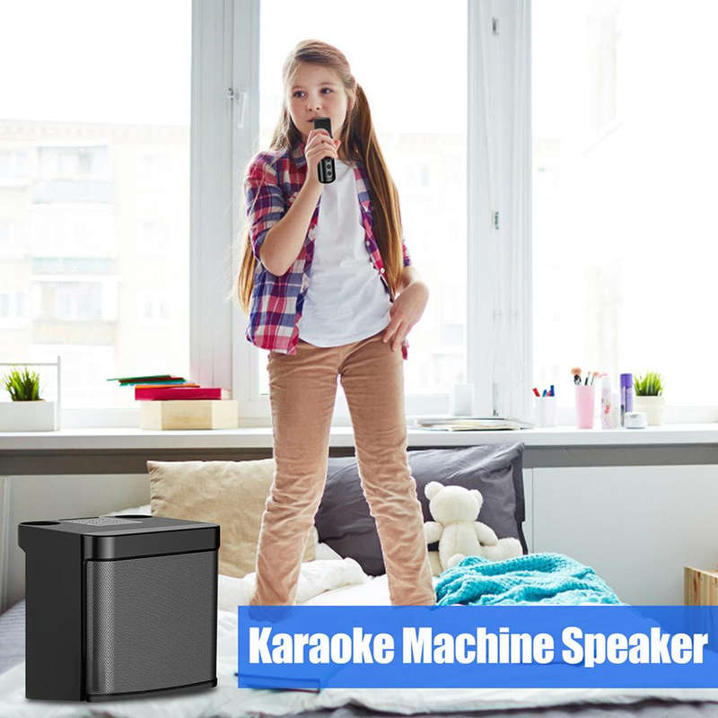 YS-203 Portable Mini Wireless Bluetooth Speaker With 2 Karaoke Microphone
