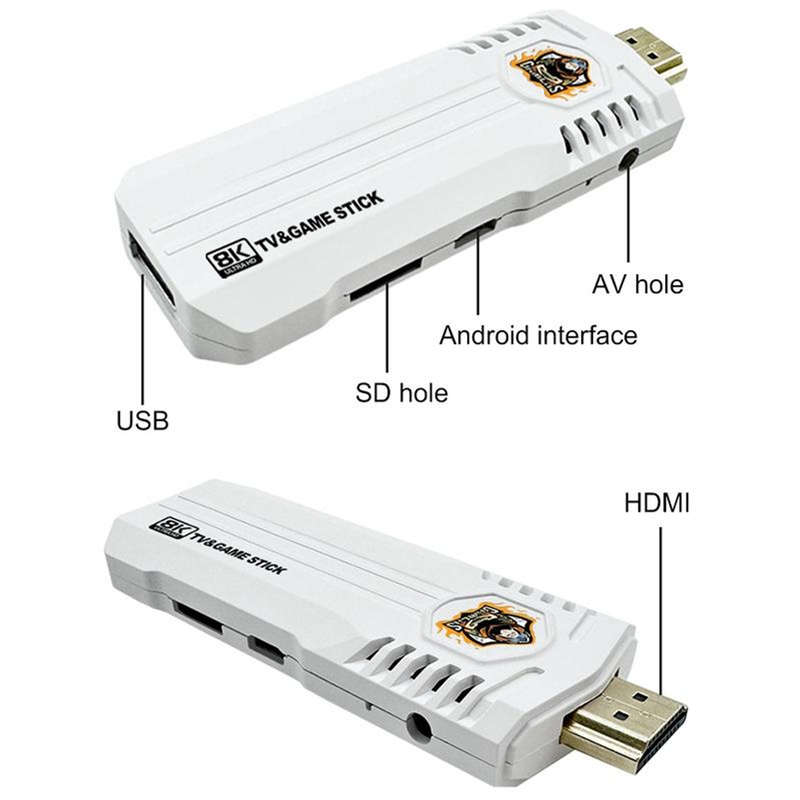K8 Pro 8K Ultra HD TV Dual Controller Game Console 40000+ Built-in Games TV Stick TV Box