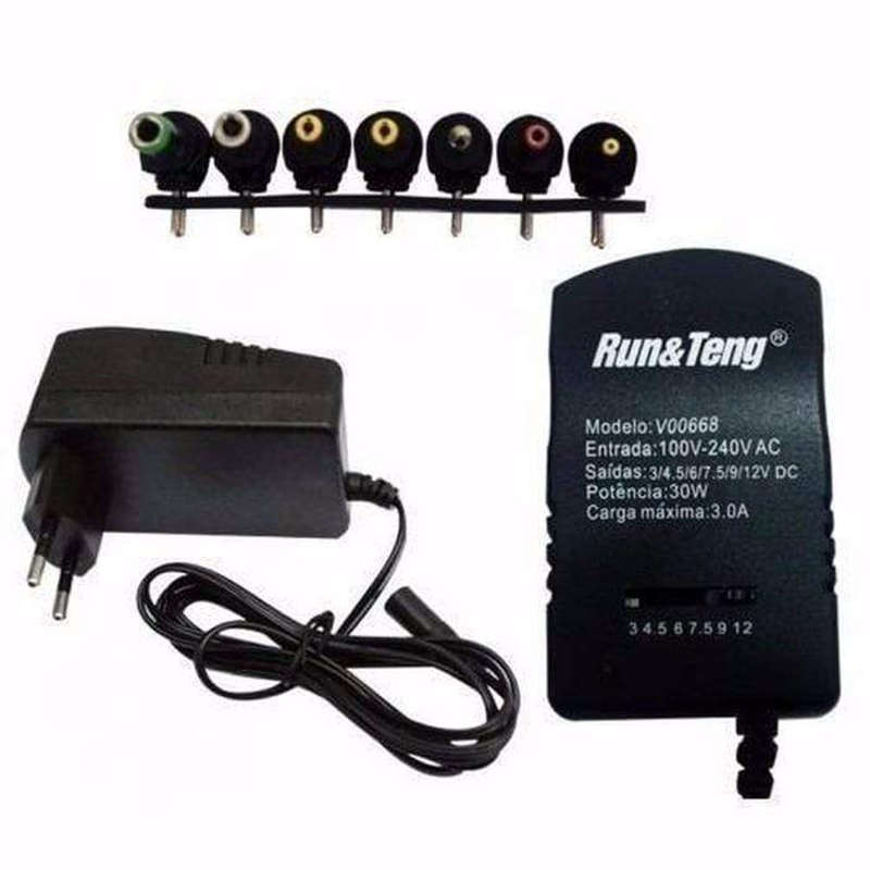 Bulk From 6//Fonte-Universal-Regulada-6-Plugs-3V-4.5V-5V-6V-7.5V-9V-12V-YC668