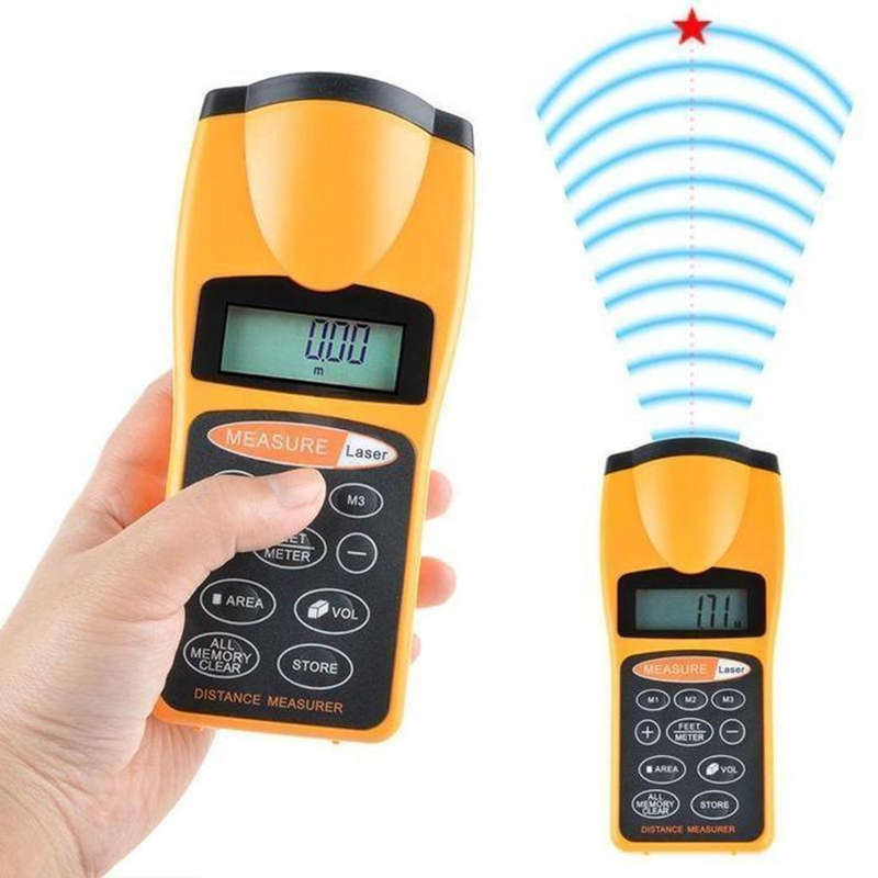 Digital Ultrasonic Laser Distance Meter Rangefinder 0.5m-18m
