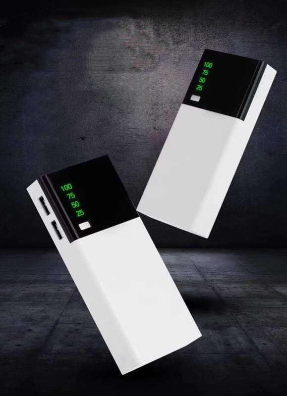 Power Bank with LED Flashlight 2 USB Charging ports 28600mah