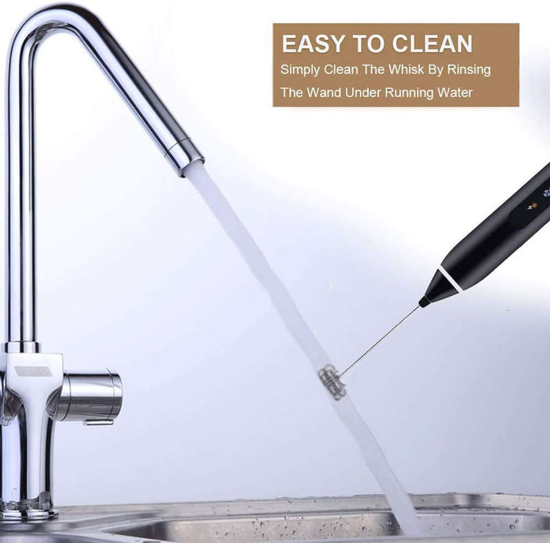 USB rechargeable Milk Frother and egg beater Drink Foam Maker 3-Speed