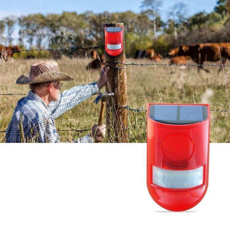 Bulk from 6pcs//Solar Powered Alarm Lamp