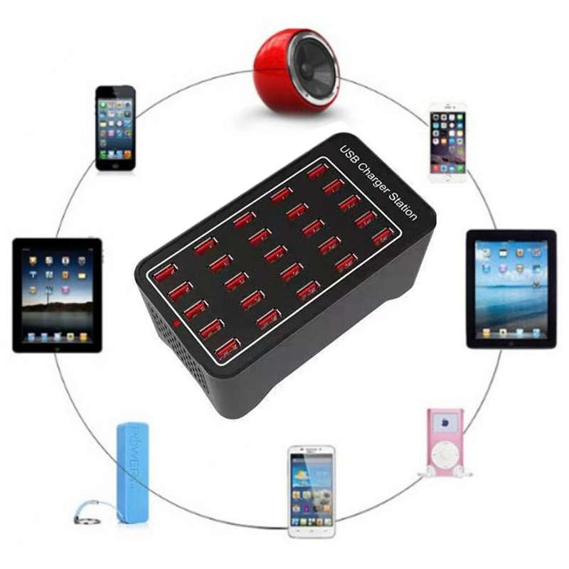 150W 25 USB Ports Fast Charger Station Smart Charger