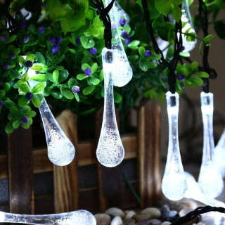 Raindrop Solar Fairy Lights