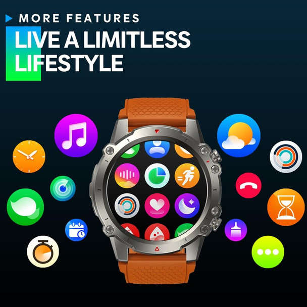 Zeblaze Vibe 7 Lite 1.47 inch IPS Screen 3 ATM IP69K Waterproof Smart Watch, Support Voice Call / Health Monitoring (Orange)