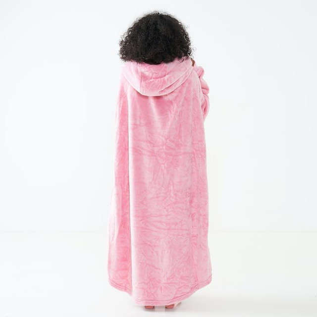 Extra Long Ultra-Soft Huggle Hoodie Blanket with Hood