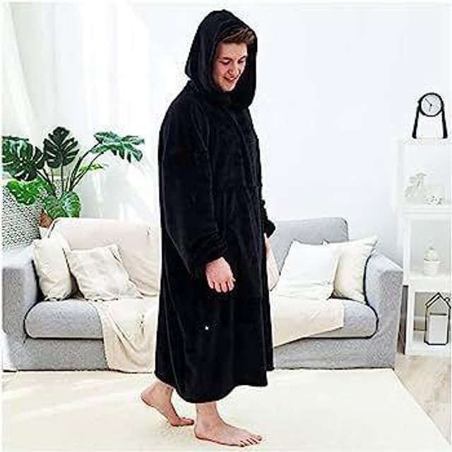 Extra Long Ultra-Soft Huggle Hoodie Blanket with Hood
