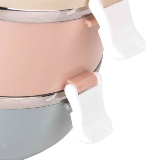 insulated Stainless Steel Lunch Box - Multi-Tier Design