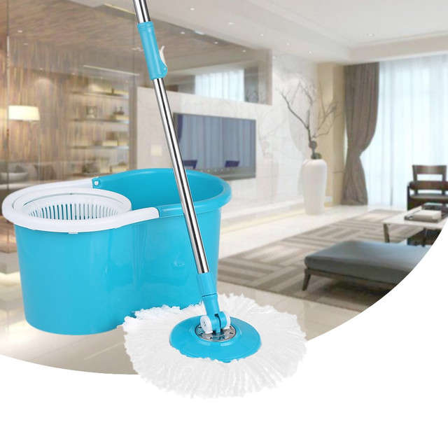 360° Microfibre Spin Mop Set with Washable Mop Head