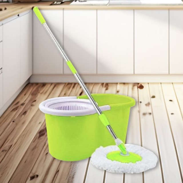 360° Microfibre Spin Mop Set with Washable Mop Head